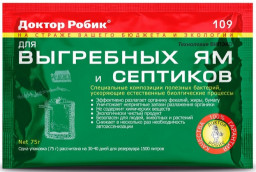 Антисептик Доктор Робик д/выгребных ям и септиков 75гр/36