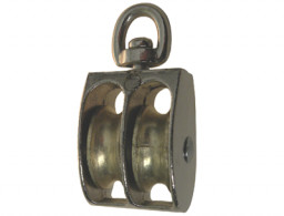 Блок D-1 1/2" двойной металл никель