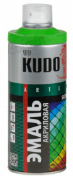 Эмаль универсальная акриловая KUDO Satin RAL 6018 ярко-зеленая 520мл