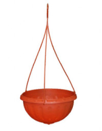 Кашпо пластиковое подвесное 3,5л Джулия коричневый М1608 (А)