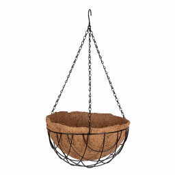 Кашпо подвесное с вкладышем из коковиты полукруглое диаметр 30см PALISAD