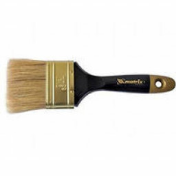 Кисть 1,5" плоская с деревянной  ручкой, натуральная щетина "Профи "MATRIX"