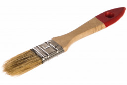 Кисть флейцевая 25мм светлая щетина лаковая ручка Color Expert