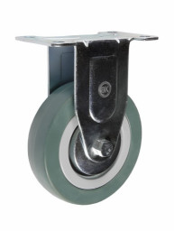 Колесная опора 75 мм аппаратная площадка, неповоротная, подшипник скольжения