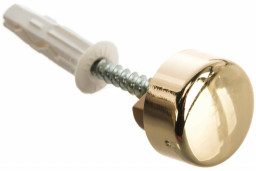 Комплект крепления для зеркала золото, гладкое (1 шт.), блистер