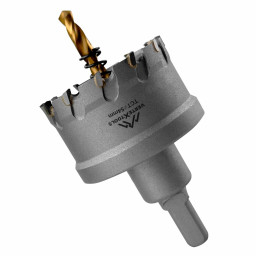 Коронка по металлу твердосплавная с центрирующим сверлом VERTEXTOOLS 54мм