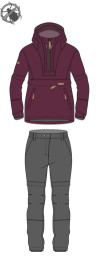 Костюм летний PROTECTOR LADY вишня/серый MAGNUM GEAR