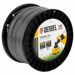 Леска для триммера двухкомпонентная звезда, 3,0мм х 166м, на DIN катушке EXTRA CORD Denzel