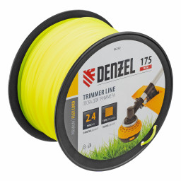 Леска для триммера квадрат 2,4мм х 175м на DIN катушке FLEX CORD DENZEL