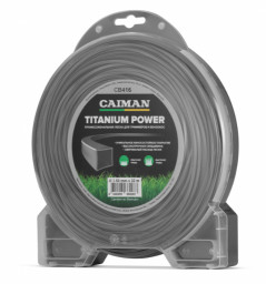 Леска триммерная D3.5мм 32м CAIMAN Titanium Power квадрат