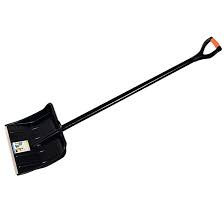 Лопата снеговая пластиковая САХАРА  490*380 с черным деревянным черенком 0364-Ч