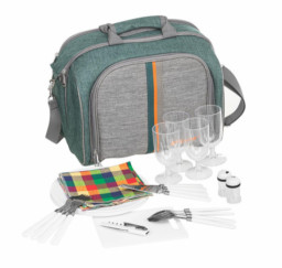 Набор для пикника на 4 персоны зеленый/серый N-425S(4)-GG NISUS