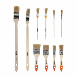 Набор кистей, 10 шт, плоские 3/4"-2" круглые №2, 4 радиаторные 1", 1.5" для масляной краски №2, 6 Sparta