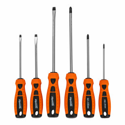 Набор отверток "Point", CrV, двухкомпонентные рукоятки, 6 шт, Sparta