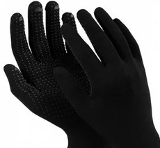 Перчатки "Микрон Блэк с ПВХ" нейлоновые  чёрные