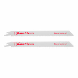Полотна универсальные для сабельной пилы S1122VF, 200/1.8-2.5 мм, Bimetal, 2 шт, Pro Matrix
