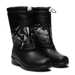 Сапожки зимние женские 321/05 графика-черный Крепыж