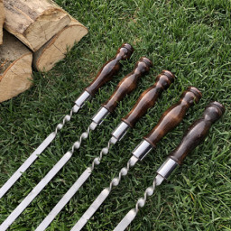 Шампур с деревянной ручкой РК кольцо 3*12*45