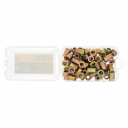 Заклепки резьбовые, стальные, оцинкованные, М6, пластиковый кейс, 70 шт. Denzel